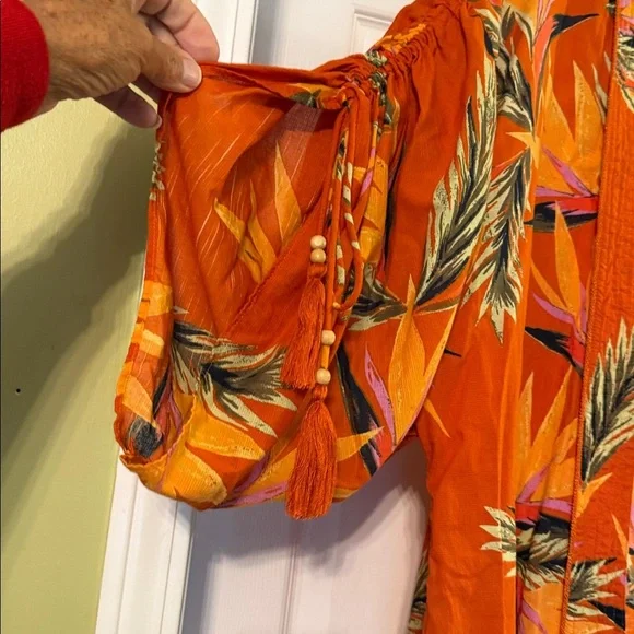 Free People - Read My Palm Kimono in Terracotta - size XS - Picture 6 of 9